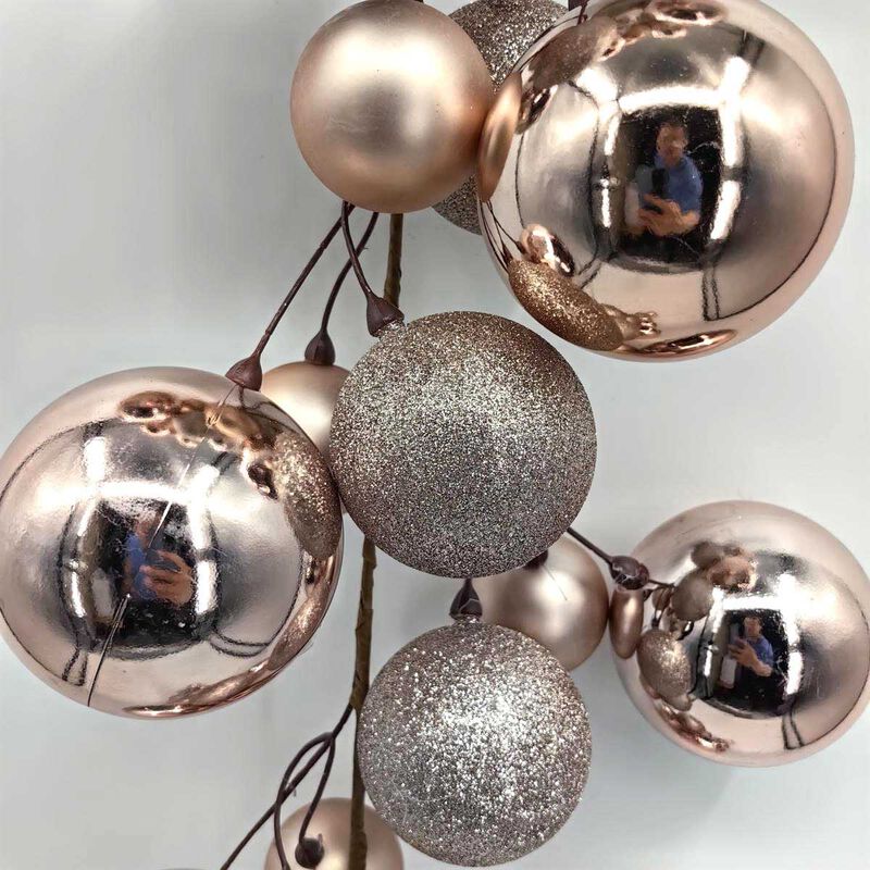 Mixed Xmas Bauble Garland 200cm image number 1